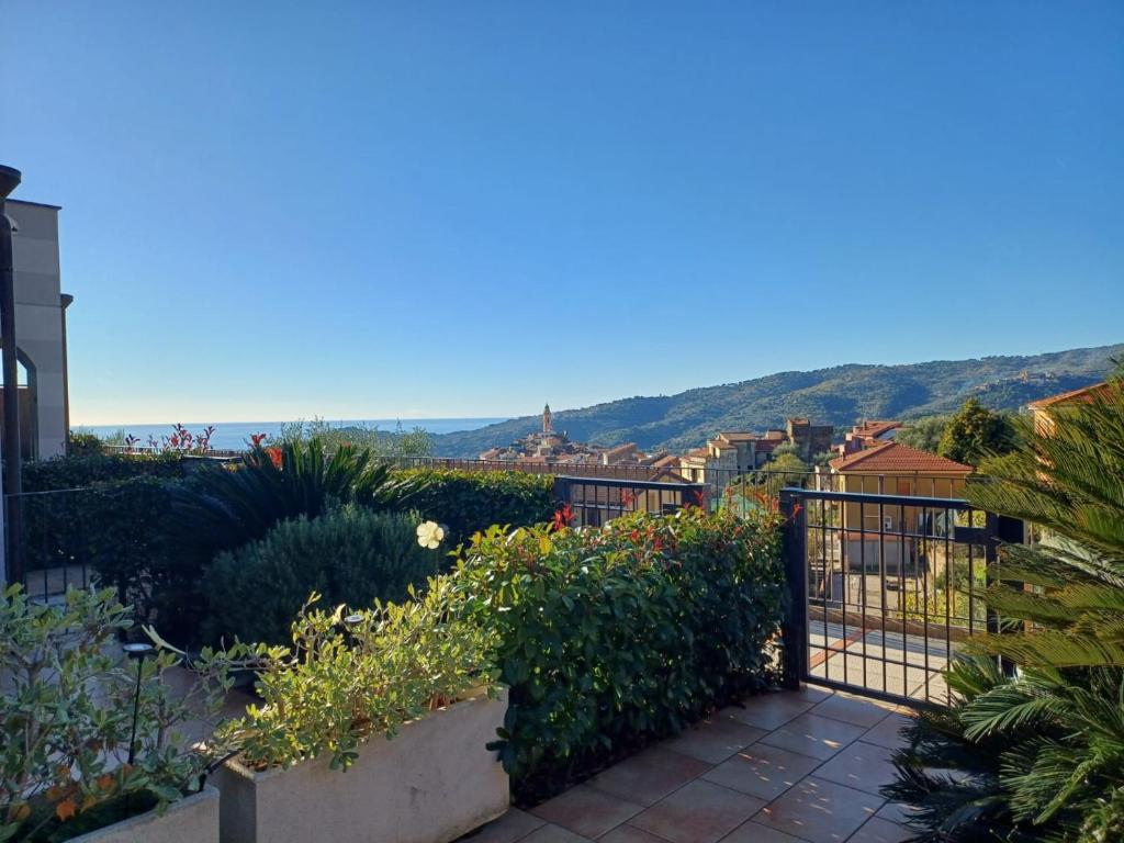 a view from the balcony of a house at Casa Rita in Civezza