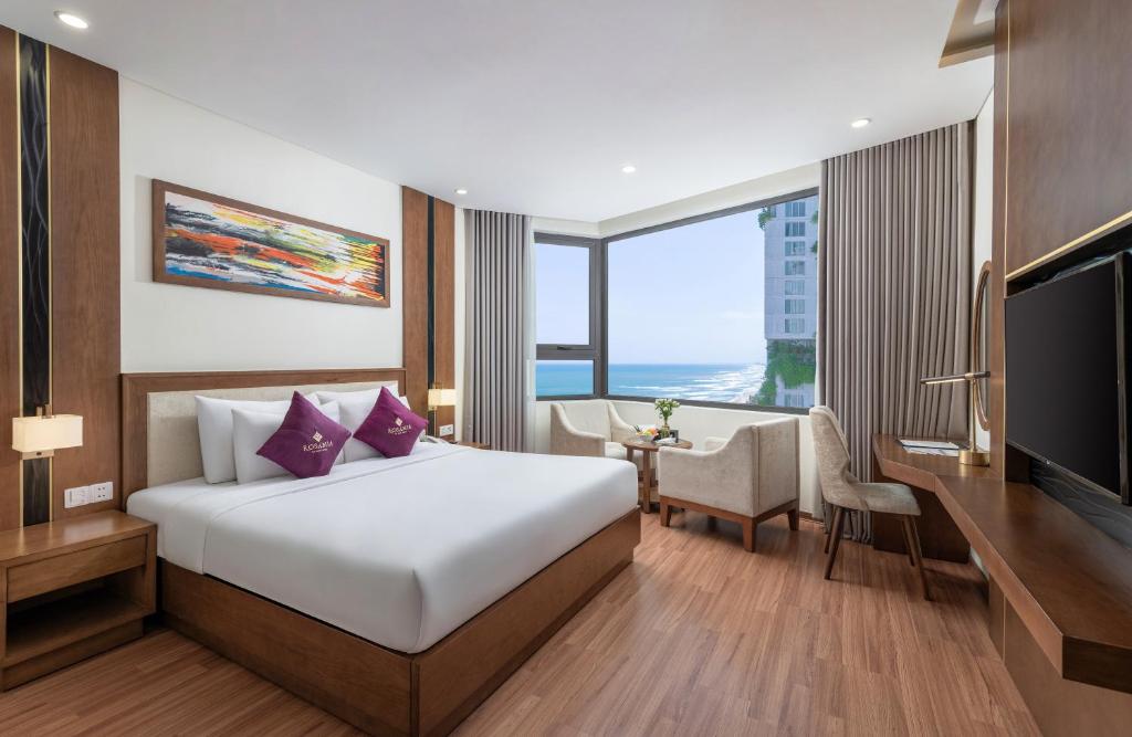 Phòng Deluxe Giường Đôi, Nhìn Một Phần Ra Biển Với Trà Chiều/Đợt Lưu Trú