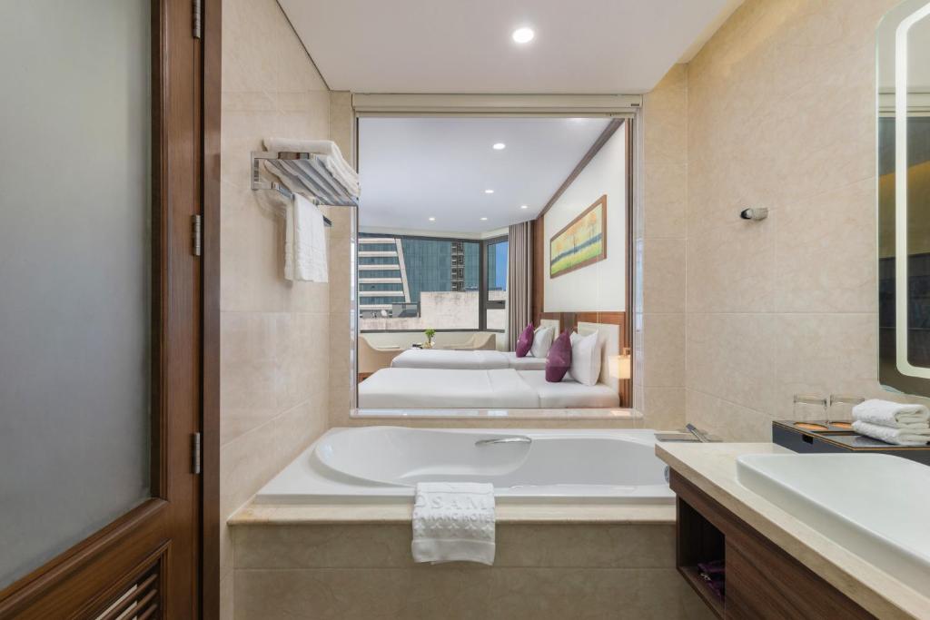 Phòng Grand 2 Giường Đơn, Nhìn Một Phần Ra Biển Với Trà Chiều/Đợt Lưu Trú
