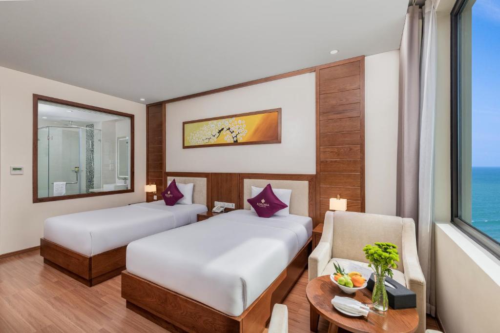 Phòng Deluxe 2 Giường Đơn, Nhìn Một Phần Ra Biển Với Trà Chiều/Đợt Lưu Trú
