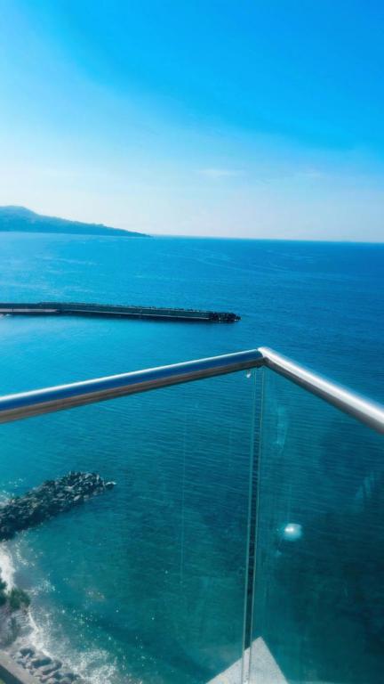 a view of the ocean from the top of a building at The Cave On The Sea in Meta