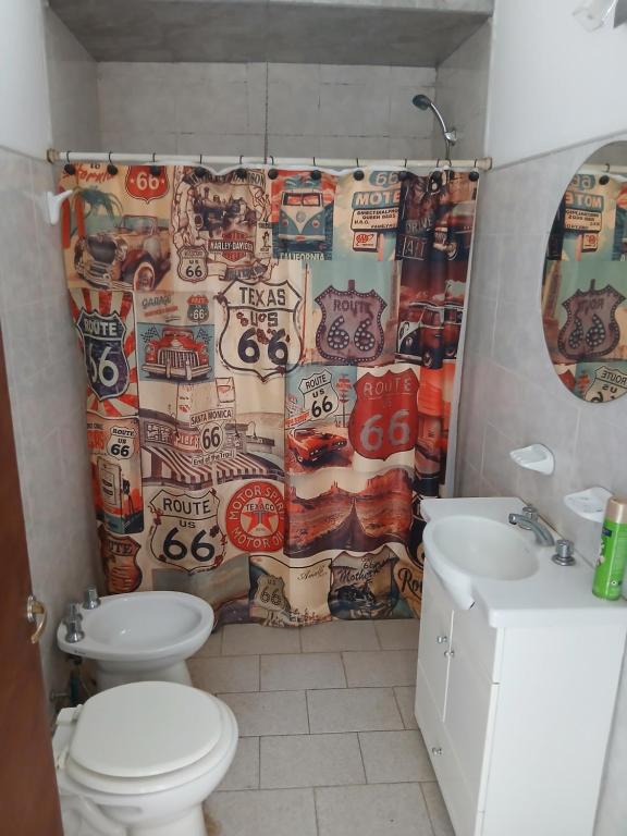 Depto centrica con terraza, 5 huespedes