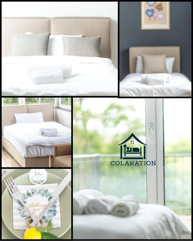 Postel nebo postele na pokoji v ubytování Colakation