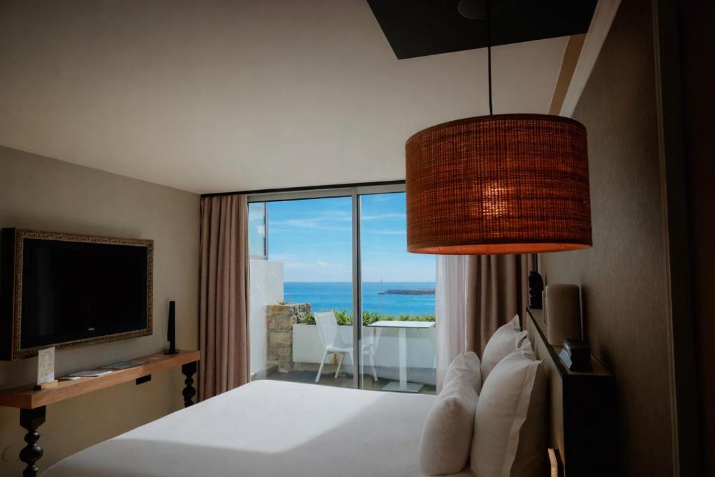 Hotel Ker Moor Saint-Quay Portrieux - 侧面海景高级双人间 - 带露台