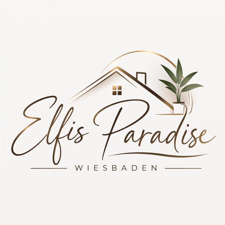 a logo for a villa with a house at Elfis Paradise in Wiesbaden
