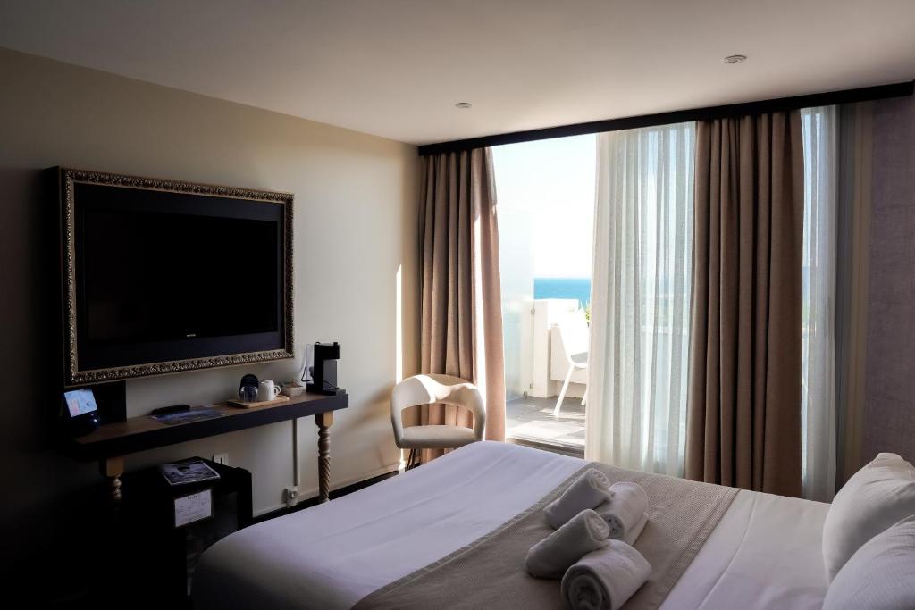 Hotel Ker Moor Saint-Quay Portrieux - 舒适双人间 - 带露台并享有侧面海景