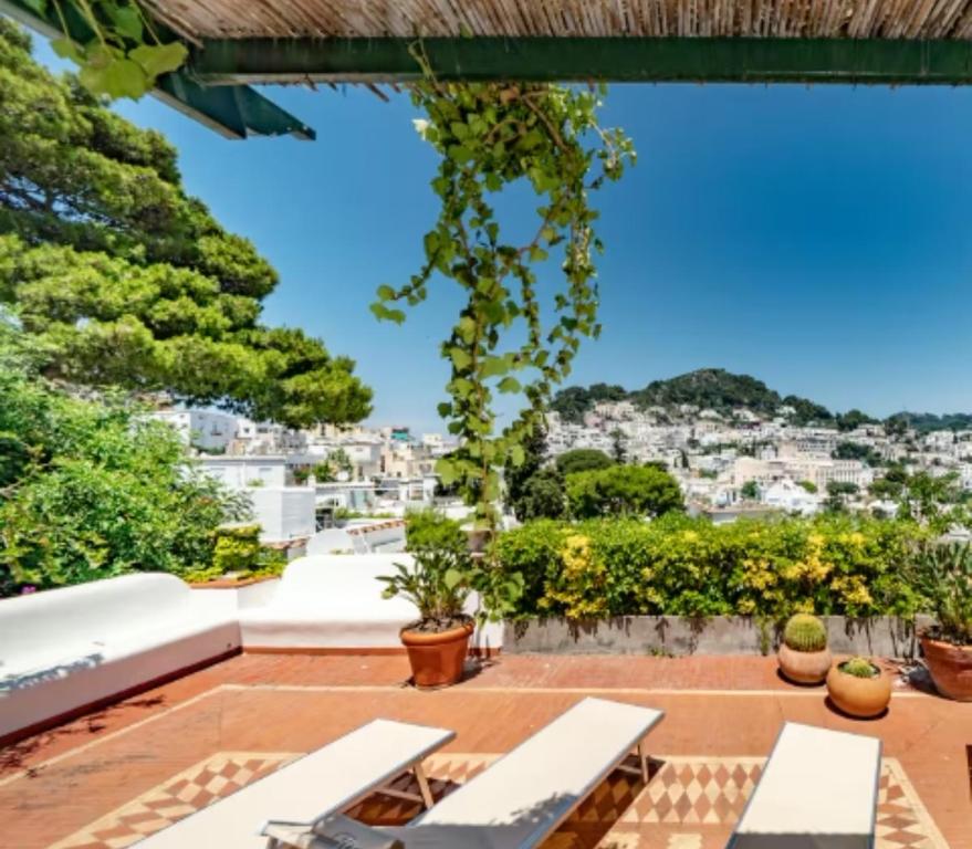 a view from the roof of a house at Villa Lyla in Capri