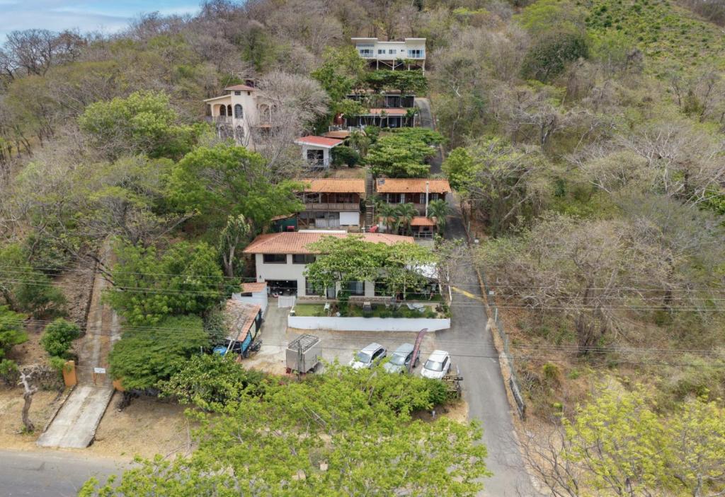 an aerial view of a house on a hill at Blue Dream Kite Boarding Resort Costa Rica in Puerto Soley