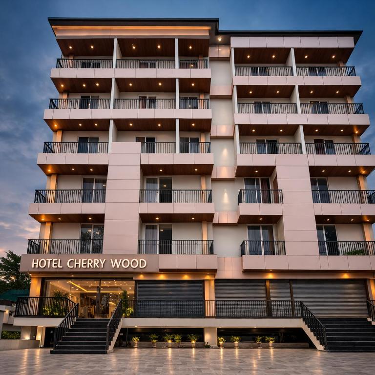 a building with a hotel cheery wood at Cherrywood at Rajpur Road by Zenvana in Dehradun