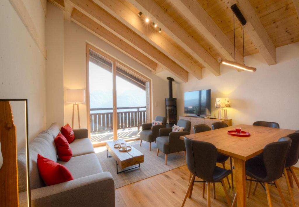 Gypaete 51 proche du centre a Anzere avec vue sur les Alpes