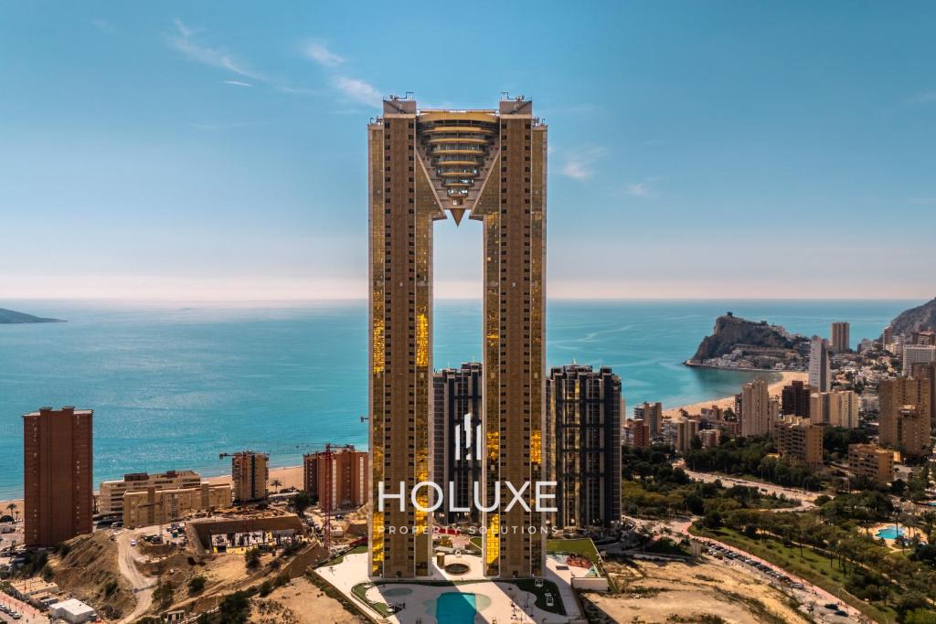 an aerial view of a city with the words hollywood at Intempo by Holuxe - 292 -29th floor in Benidorm