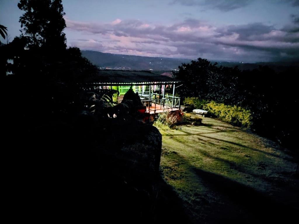a house on a hill in a field at Finca la Riverita in Sutamarchán