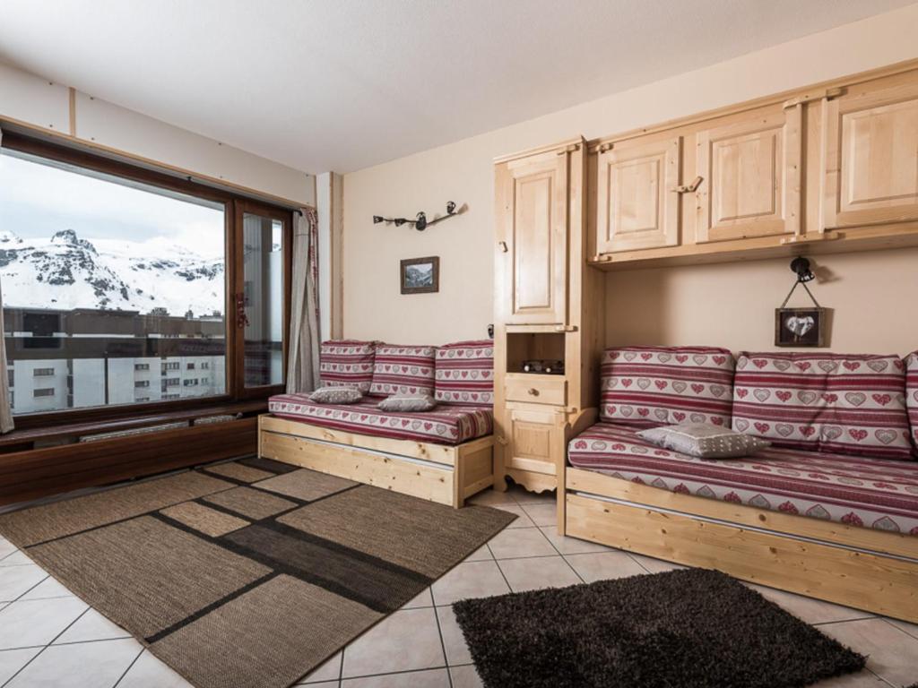 Studio lumineux 4 pers, accès direct pistes, balcon sud-est