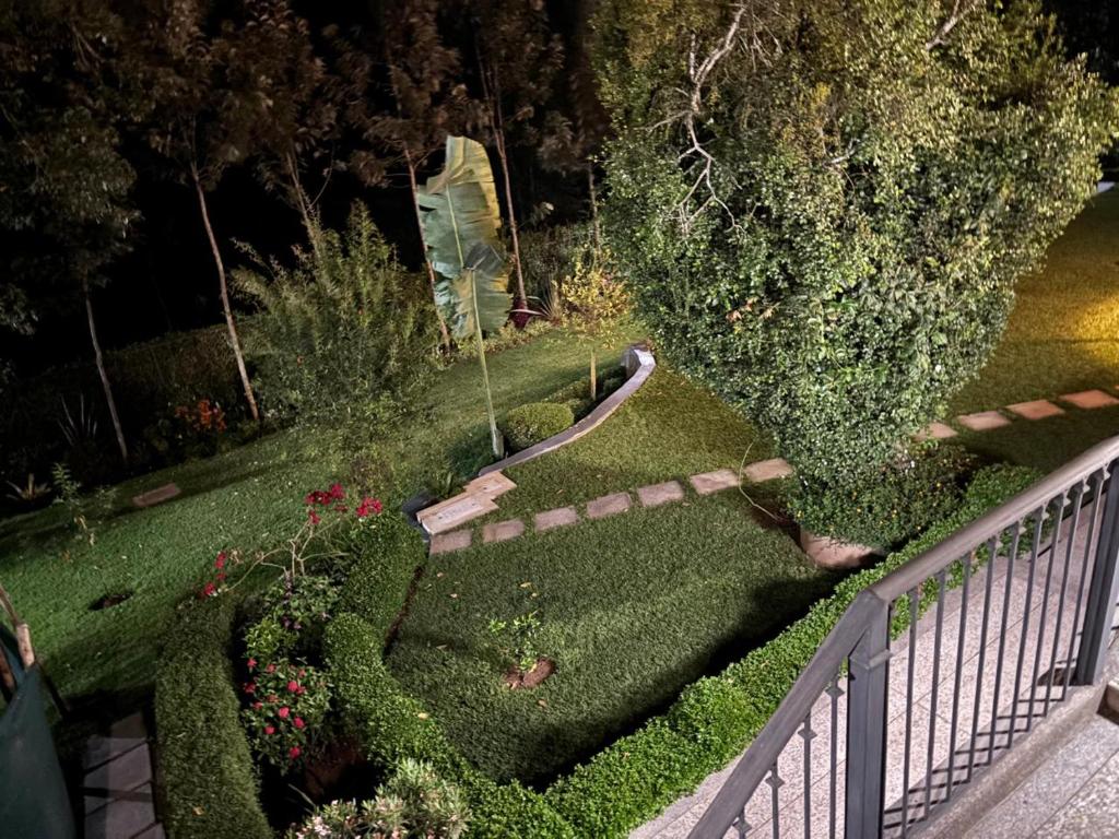 an overhead view of a garden at night at Kgcottage in Nairobi