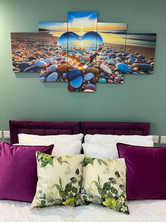 people on the beach panel canvas wall art at The Ivy in Marston Green