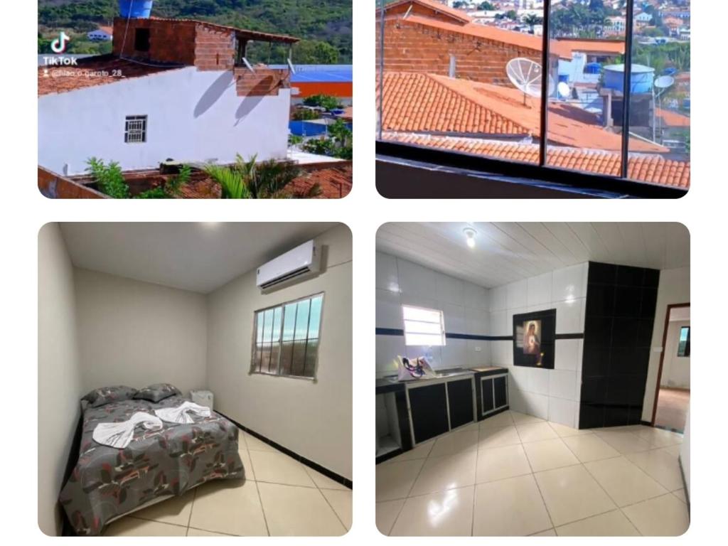 a collage of four pictures of a house at Flets Triunfo-PE in Triunfo