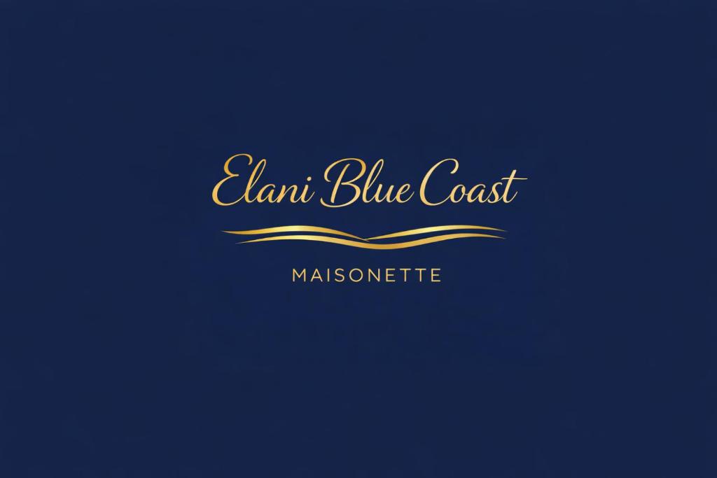 a gold sign that reads clam blue coast massageerate at Elani Blue Coast Maisonette in Elani
