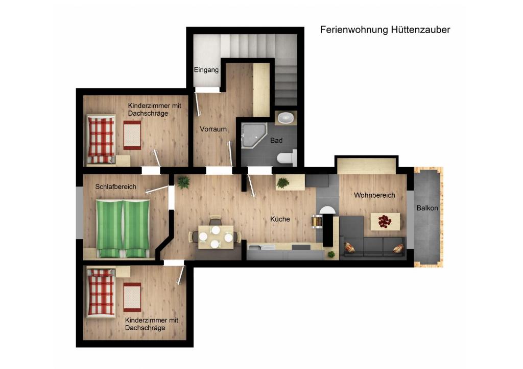 Půdorys ubytování Almhaus Nassfeld