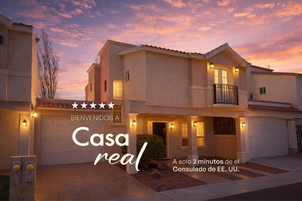 a real estate advertisement for a casa real house at Casa Real in Manuel F. Martínez