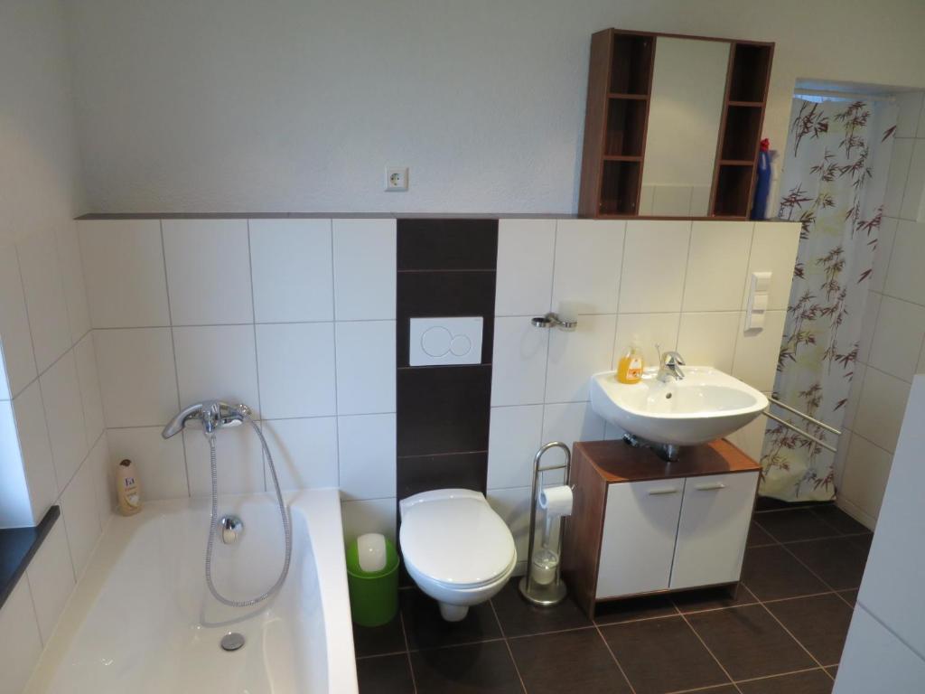 Koupelna v ubytování Apartment Janine