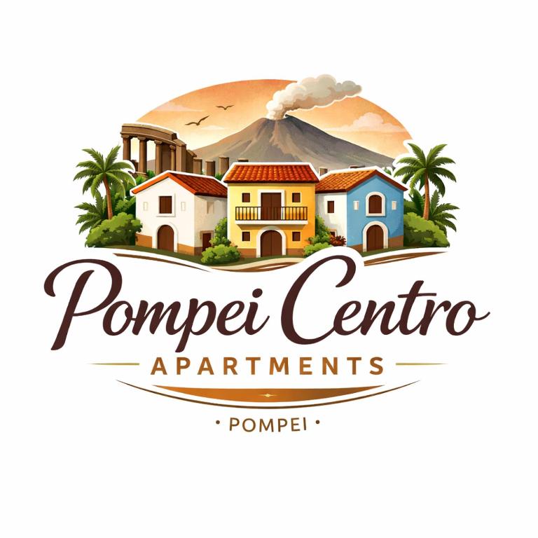 a logo for a resort with a group of buildings at Pompei Centro Apartments in Pompei