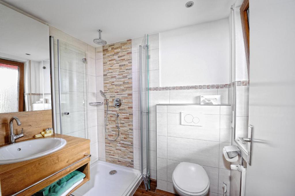 Koupelna v ubytování Wellness-Hotel Talblick