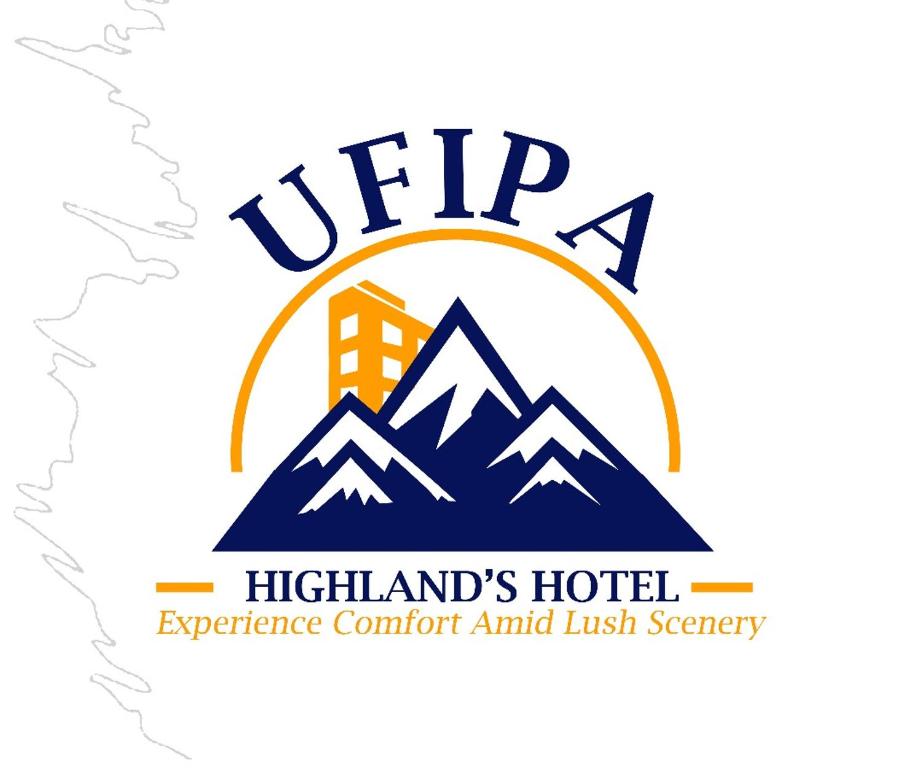 a logo for the highlands hotel experience comfort and flush service at Ufipa Highland's Hotel in Sumbawanga