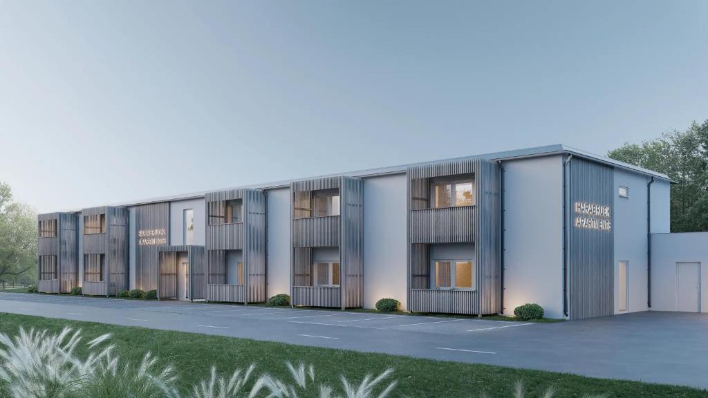 an architectural rendering of an apartment building at Harabruck Apartments in Gmünd