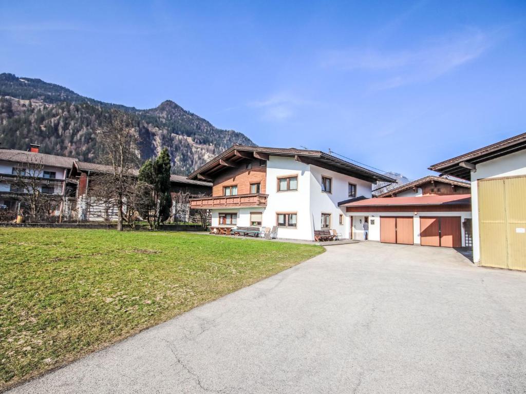 an empty driveway in front of some buildings at Chalet Schlitters by Interhome in Schlitters