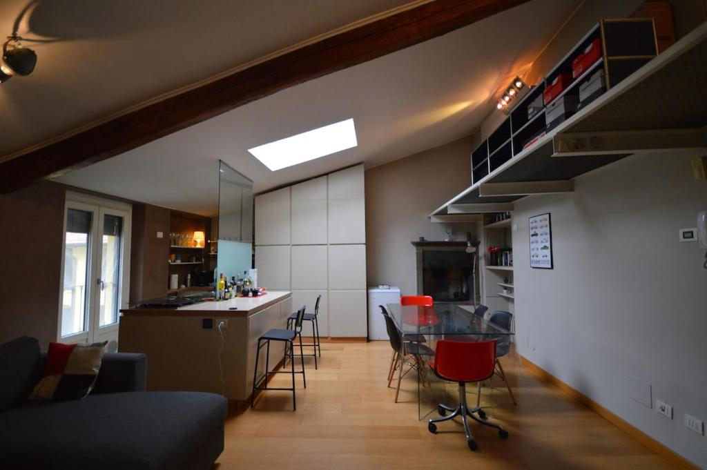 Luminous designed rooftop in City Life district