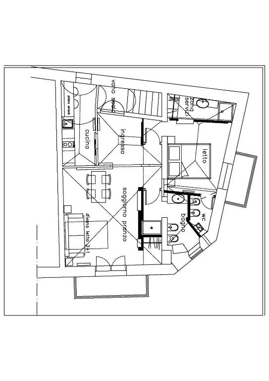The floor plan of L'Affaccio Dell'Abate