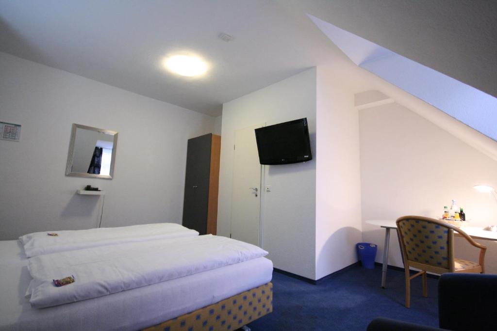 TV a/nebo společenská místnost v ubytování Altstadt Hotel