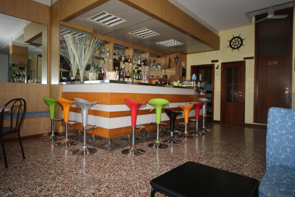 The lounge or bar area at Hotel Lugano
