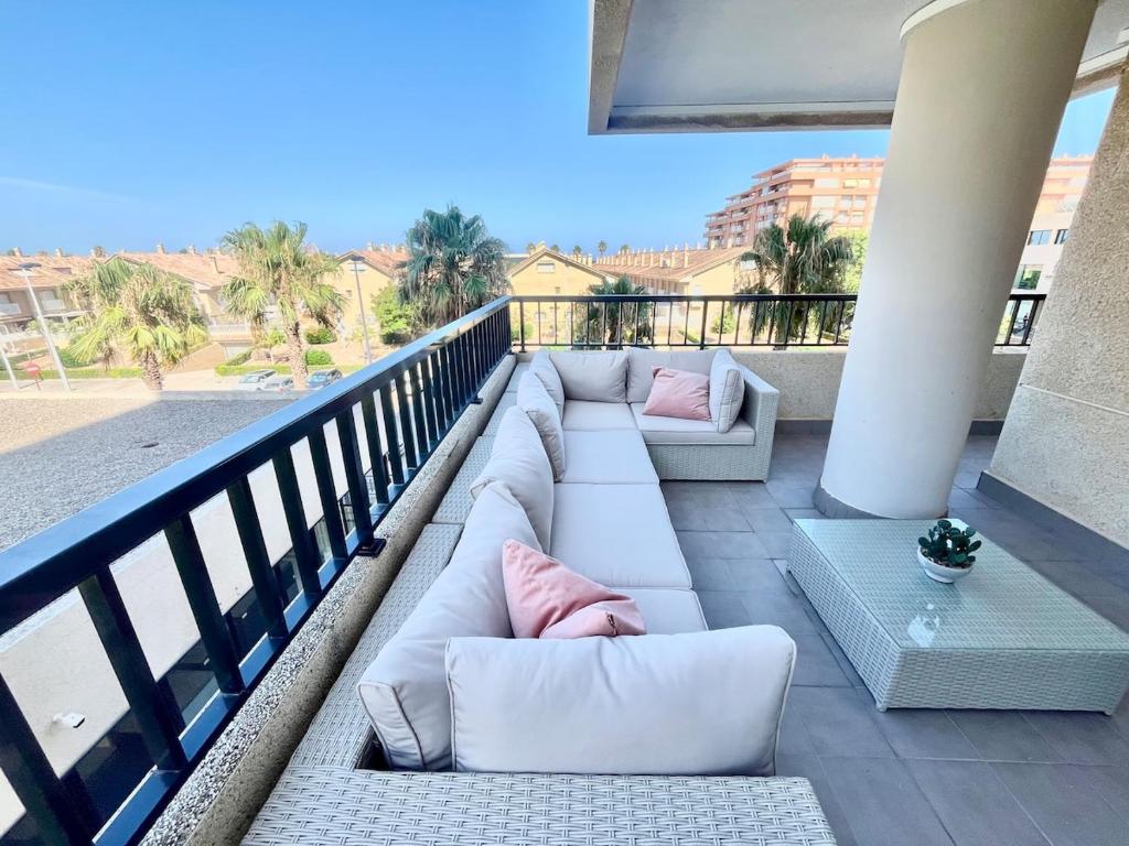 Complejo de playa con terraza