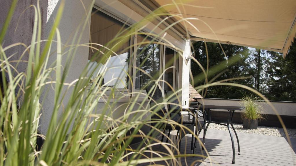 Balkón nebo terasa v ubytování Gersthofer Auszeit