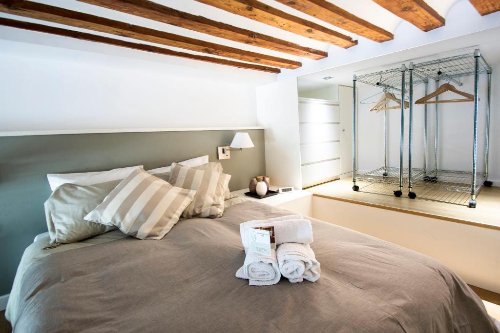 Postel nebo postele na pokoji v ubytování Loft las letras