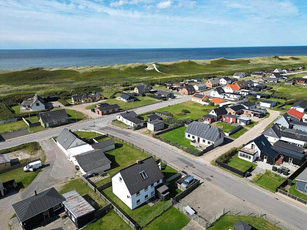 an aerial view of a small town next to the ocean at 70181-Ulfborg-Enghavevej-2 in Ulfborg