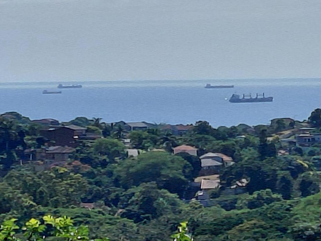 a group of ships floating in the water at Bella Vista Guest House La Lucia Umhlanga in Durban