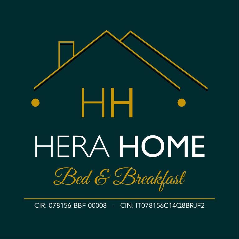 a logo for a bed and breakfast with a house at Hera Home B&B in Serra Pedace