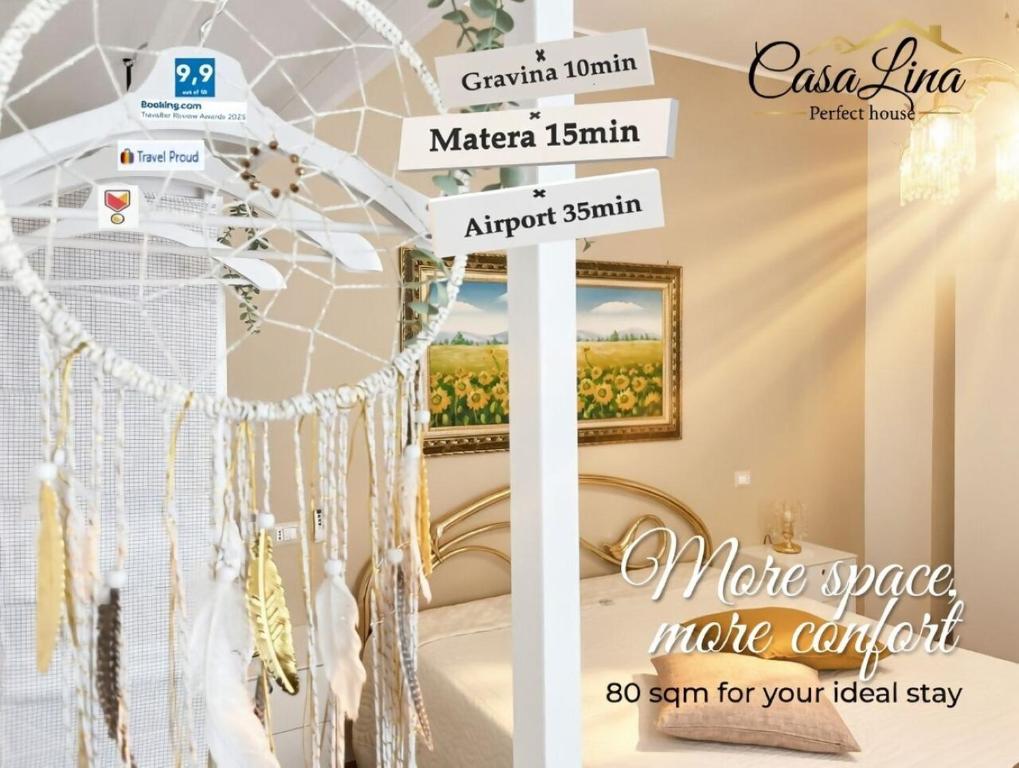 a flyer for a store with a picture of a bed at CasaLina Perfect House in Altamura