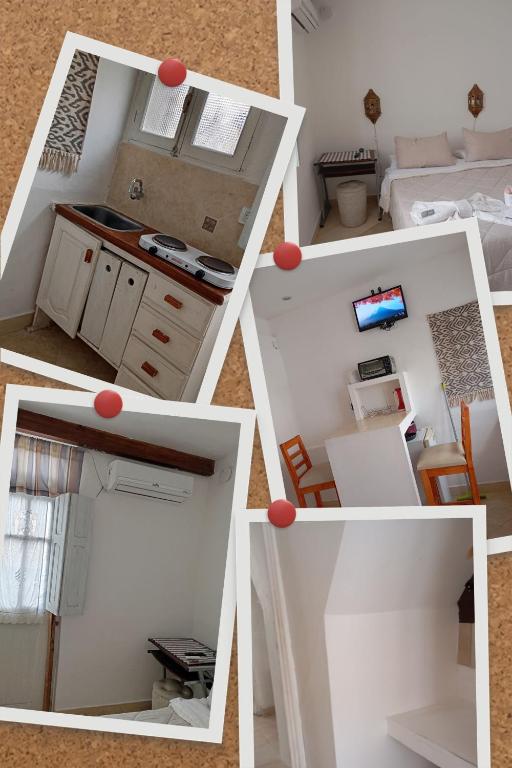 a collage of photos of a kitchen and a room at No me Olvides -Salta-somos mascoteros in Salta