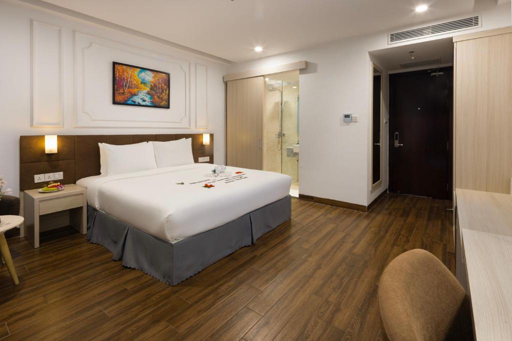 Phòng Deluxe Giường Đôi Với Ban Công và Tầm Nhìn Ra Biển