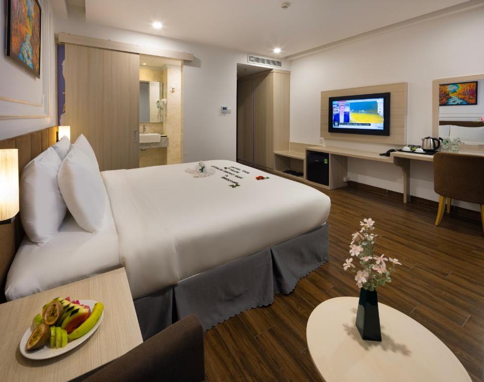 Phòng Deluxe Giường Đôi Với Ban Công và Tầm Nhìn Ra Biển