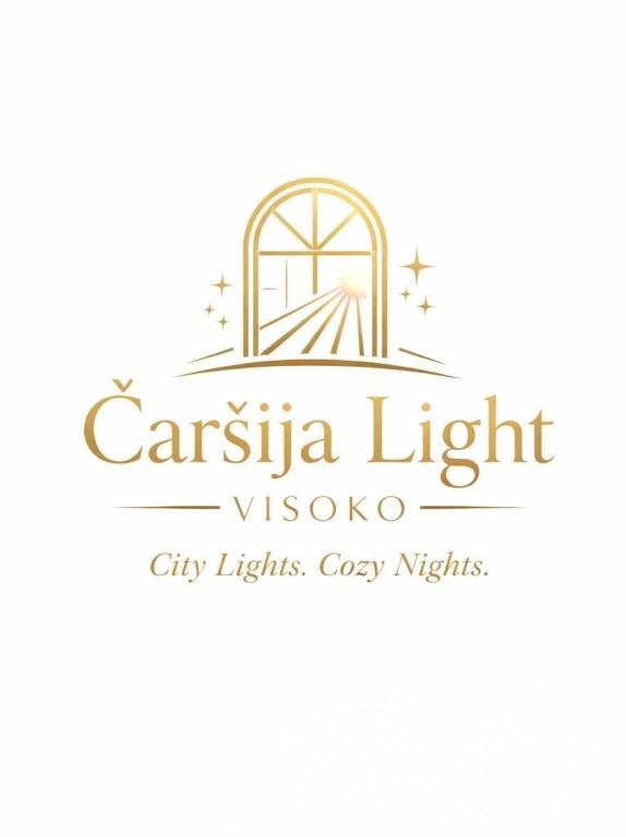 a logo for a luxury villa with a gate at Čaršija Light Visoko in Visoko