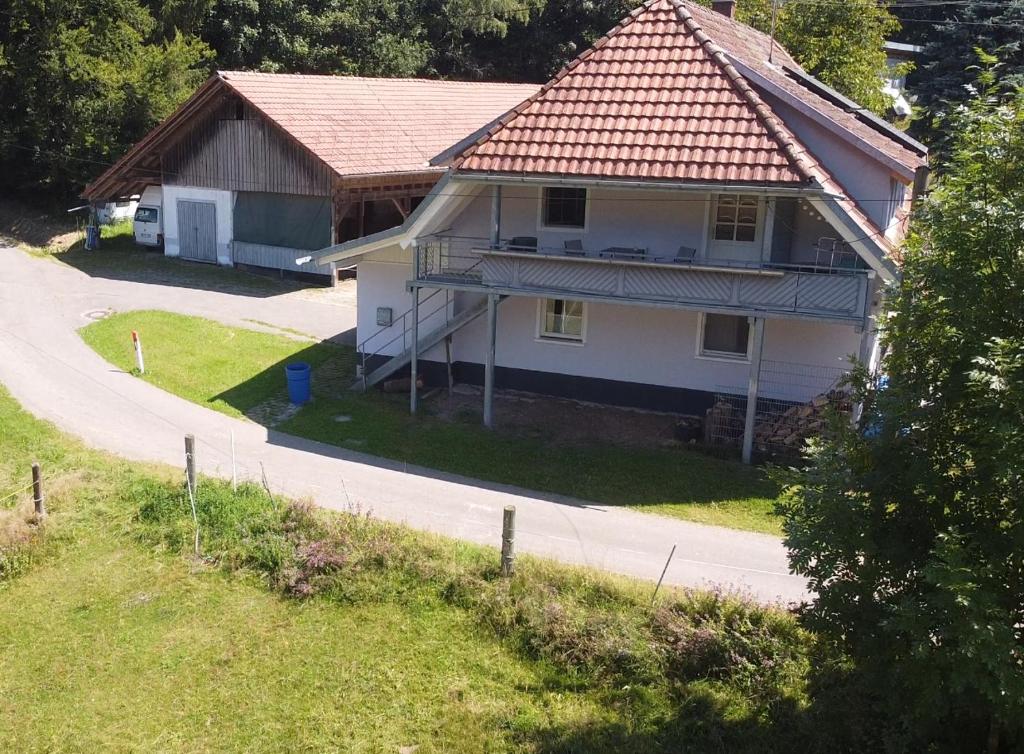 a house on the side of a road at Haus am Murgtalpfad 1 und 2 in Rickenbach