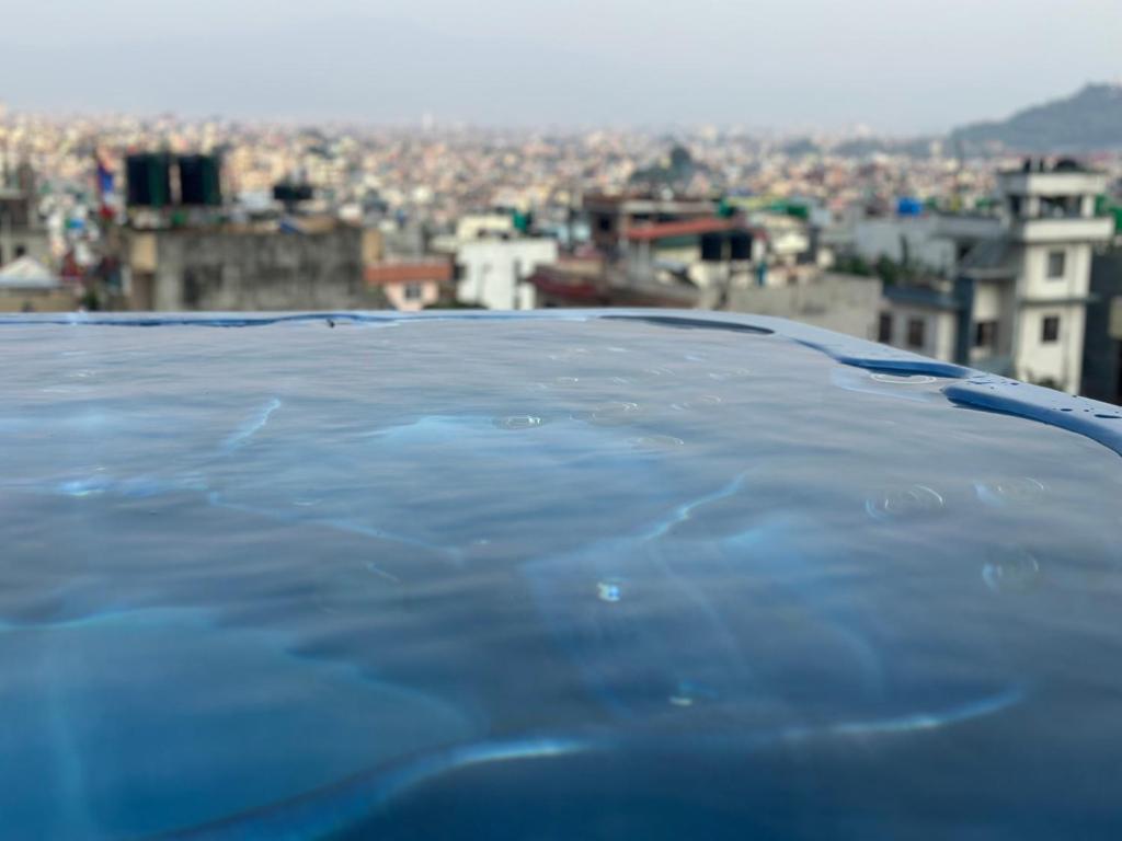 a view of a city from the top of a building at Kings Palace in Kathmandu