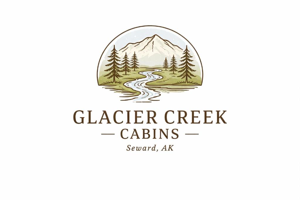 a new logo for glacier creek cabins at Glacier Creek Cabins in Seward