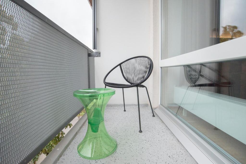 Balkón nebo terasa v ubytování fab Hotel