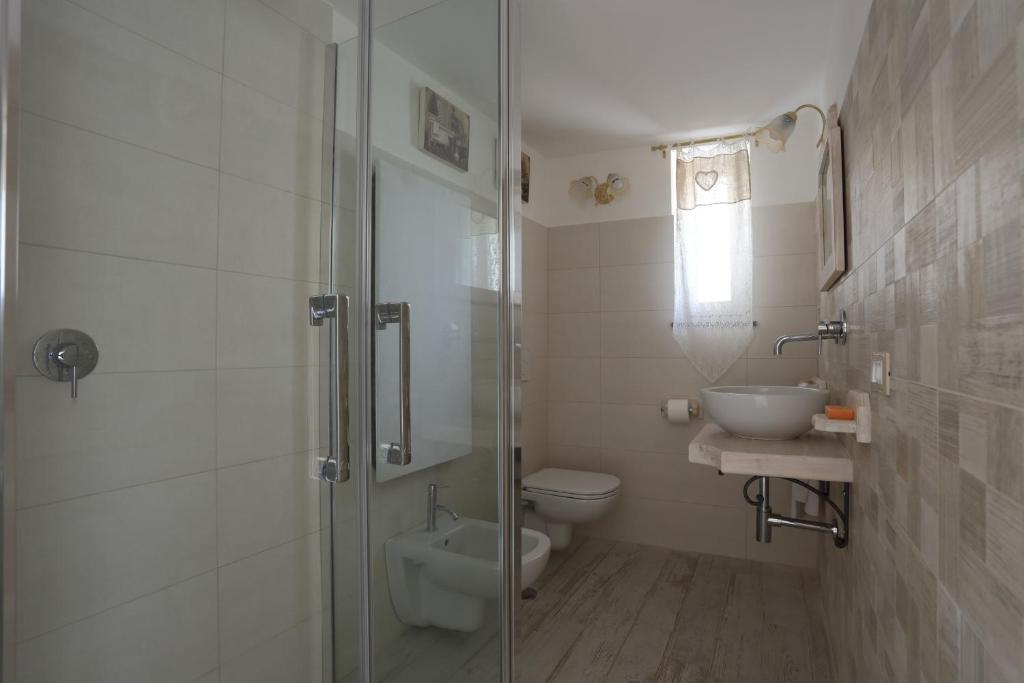 Koupelna v ubytování Ambrosio Relais