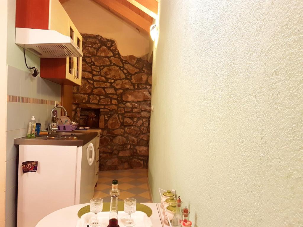 Kuchyň nebo kuchyňský kout v ubytování Cottage Melita the Apartment for Animal Lovers